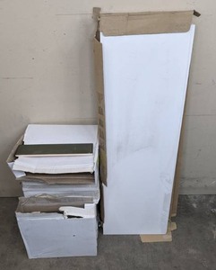 lot 25 image: (158) Emser Tile Raku Olive 3 in. x 12 in. Glossy Ceramic Brick Look Wall Tile and (9) Cifre Ceramica White Body Rectified Tiles