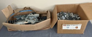 lot 123 image: Boxes of Simpson StrongTie LUS2102 Hangers and PSCL 12 Sheathing Clips