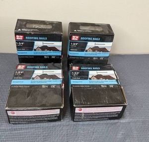 lot 52 image: Grip Rite 1-34 Roofing Nails - 4 Boxes