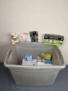 lot 118 image: Tote with a variety of Sylvania, TCP,  LED Lightbulbs