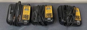 lot 66 image: Three Dewalt DCB107 12V24V Lithium Ion Battery Chargers