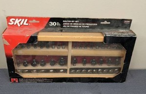 lot 32 image: NEW Skil 30-Piece Router Bit Set