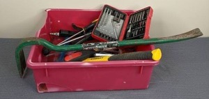 lot 64 image: Various Tools Including Screwdrivers, Hammers, Drill Bits and More