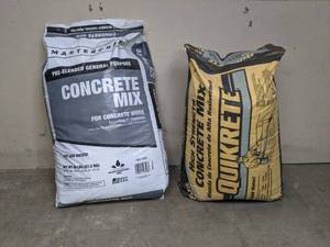 lot 98 image: Mastercraft Concrete Mix Bag and Quikrete High Strength Concrete Mix