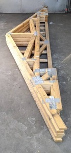 lot 5 image: Set of 9 Timber Frame Roof Trusses