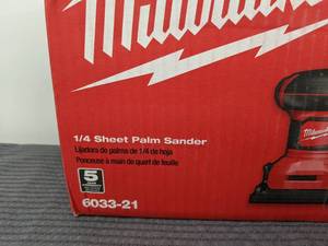 lot 29A image: Brand New Milwaukee 3 Amp 14 Sheet Corded Palm Sander