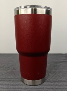 lot 45A image: Yeti 30 oz Stainless Steel Tumbler with Slider Lid Maroon