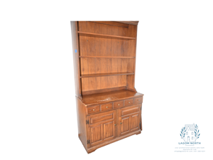 lot 44 image: Solid Wood Hutch with Enclosed Storage