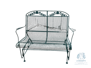 lot 177 image: Black Wrought Iron Patio Glider