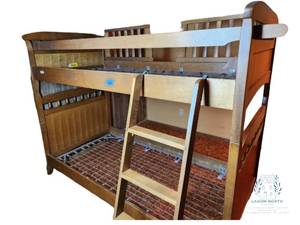 lot 61 image: Sears, Roebuck and Company - Lullaby, Maple Bunkbed Set