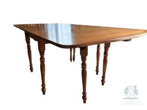 lot 181 image: Vintage 1970s Table with Foldout Leaves and 3 Additional Leaf Insert Expands to 91