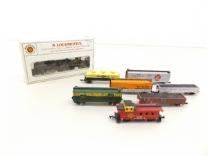 lot 26 image: Bachmann N Scale 51551 Powered Locomotive and Tender in Original Box w7 Cars