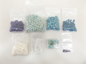 lot 82 image: Lot of Natural Amethyst, Garnet, Jade, Pearl and Turquoise Beads