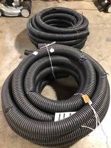 lot 14 image: Lot of 2 Advanced Drainage Systems 4 in. x 100 ft. Singlewall Perforated Drain Pipe   Customer Returns See Pictures