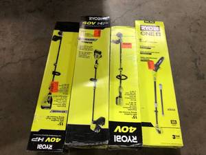 lot 33 image: Lot of Ryobi String Trimmers Various Sizes   Customer Returns See Pictures
