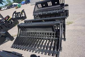 Brand New Made In America Universal Mount Bobcat Skid Loader Skid Steer 78 Skeleton Bucket