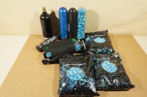 lot 30 image: Paintball Tubes, Paintballs, Tanks