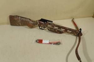 lot 60 image: Camo Recurve Crossbow with New Cupid Archery String