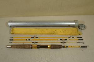 lot 84 image: Vintage Wright & McGill Troutmaster Rod with Metal Tube