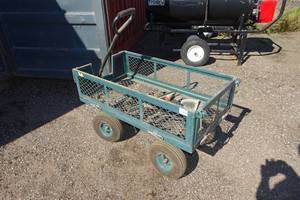 lot 691 image: GardenUtility Wagon with Rear Gate - Plus Hand Tools