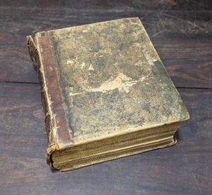 lot 2 image: Extremely Old German Bible From 1730