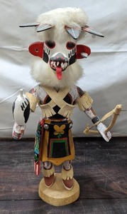 lot 45 image: White Bear Kachina Doll By Martin Jackson
