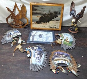 lot 57 image: Collection Of Eagle Dcor