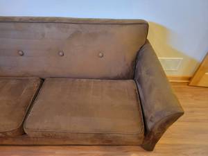 lot 3 image: Olive Felt Family Sofa