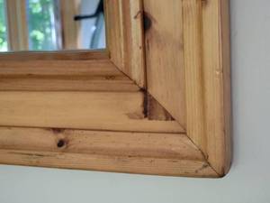 lot 61 image: Primitive Pinewood Mirror