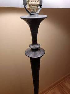 lot 30 image: Hammered Iron Floor Lamp