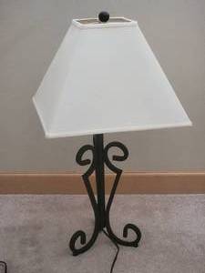 lot 111 image: Classic Black Scrolled Table Lamp