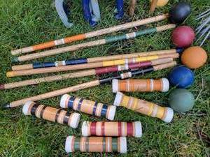 lot 106 image: Lawn Croquet & Horseshoe Set