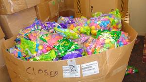 Gaylord 48  High full of eggs filled with candy FULL PALLET