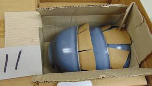 lot 11 image: Food Network Navy Viola 15-pc. Dinnerware Set 15-pc. One Bowl Missing see Photos