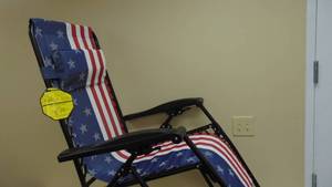 lot 25 image: Sonoma  American Flag Anti-Gravity Patio Lounge Chair