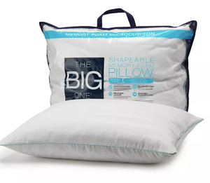 lot 5 image: 2 Pack The Big One Shapeable Memory Foam Pillow  Standard Size