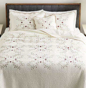 lot 19 image: 2 Pack King Sonoma Goods For Life Amelia Embroidered Bedspread or Sham 887909100297