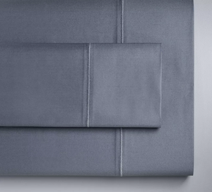 lot 55 image: Full Color Indigo Simply Vera Vera Wang Supima Cotton 600 Thread Count Sheet Set or Pillowcases 400623222474