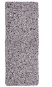 lot 65 image: 24 x 60 Gray Portsmouth Home Memory Foam Long Shag Bath Mat 886511776647
