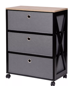 lot 66 image: Gray The Big One 3 Drawer Storage Tower Dimensions 29.7H x 11.8W x 23.2L