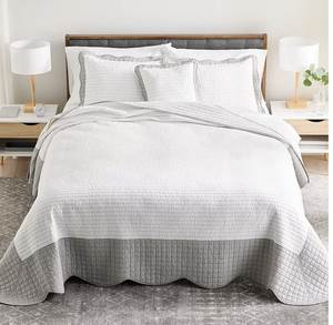 lot 74 image: Full Sonoma Goods For Life Carmen Contrast Flange Bedspread or Sham 400546349524
