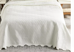 lot 80 image: Sonoma Goods For Life Solid Floral Stitch Bedspread
