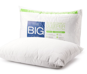 lot 81 image: 2 Pack Size STDQUEEN The Big One Quilted Back & Stomach Sleeper Bed Pillow 022415247627