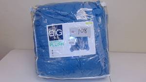 lot 108 image: King Color Denim Blue The Big One Plush Down-Alternative Reversible Comforter 081806720590