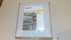 lot 127 image: Color Gray Full Sonoma Goods For Life 400 Thread Count Ultimate Sheet Set and Pillowcases 400512341439