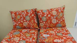 lot 129 image: 2 Sets  2 Chairs Sonoma Goods For Life Indoor  Outdoor Deep Seat Cushion 2-piece Set