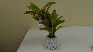 lot 130 image: Sonoma Goods For Life Artificial Potted Greenery Floor Decor 744162952134 18H x 8W x 8D