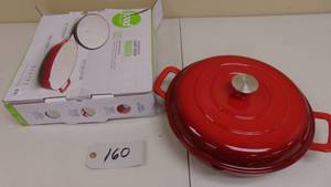lot 160 image: Food Network 3.5-qt. Enameled Cast-Iron Braiser with Lid 048552652766
