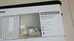 lot 165 image: Color  Gray Sonoma Goods For Life 2-pack Embroidered Turner  Blackout Curtain Single panel 50 x 84 (total width 100 x 84)