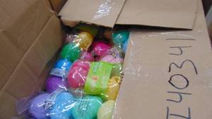 2 Pallets 46 mixed boxes with empty eggs and grass